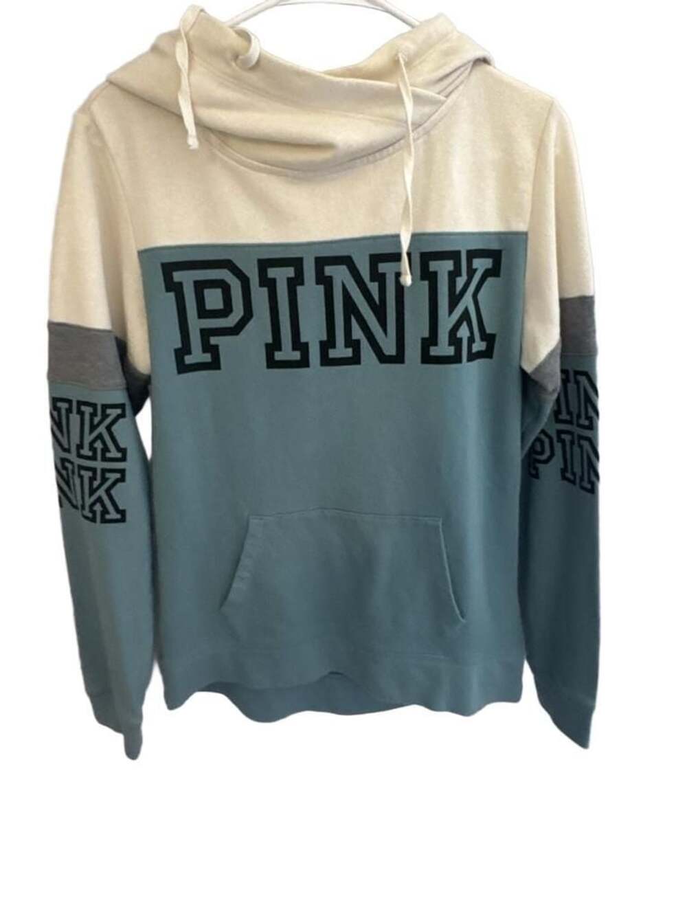 Victoria's Secret Pink Hoodie Size XS Colorblock Logo